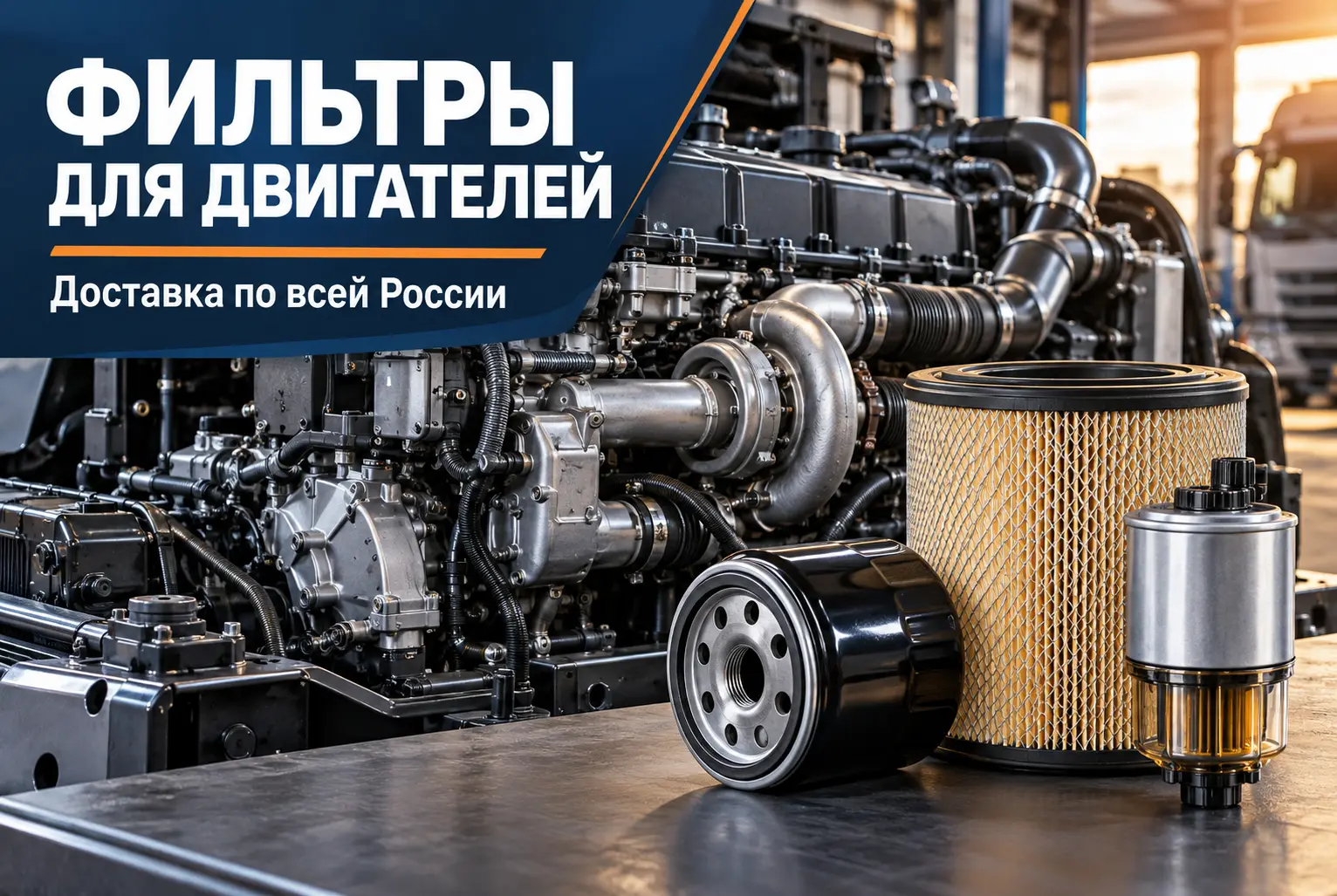 Продажа фильтров для двигателей с доставкой по всей России
